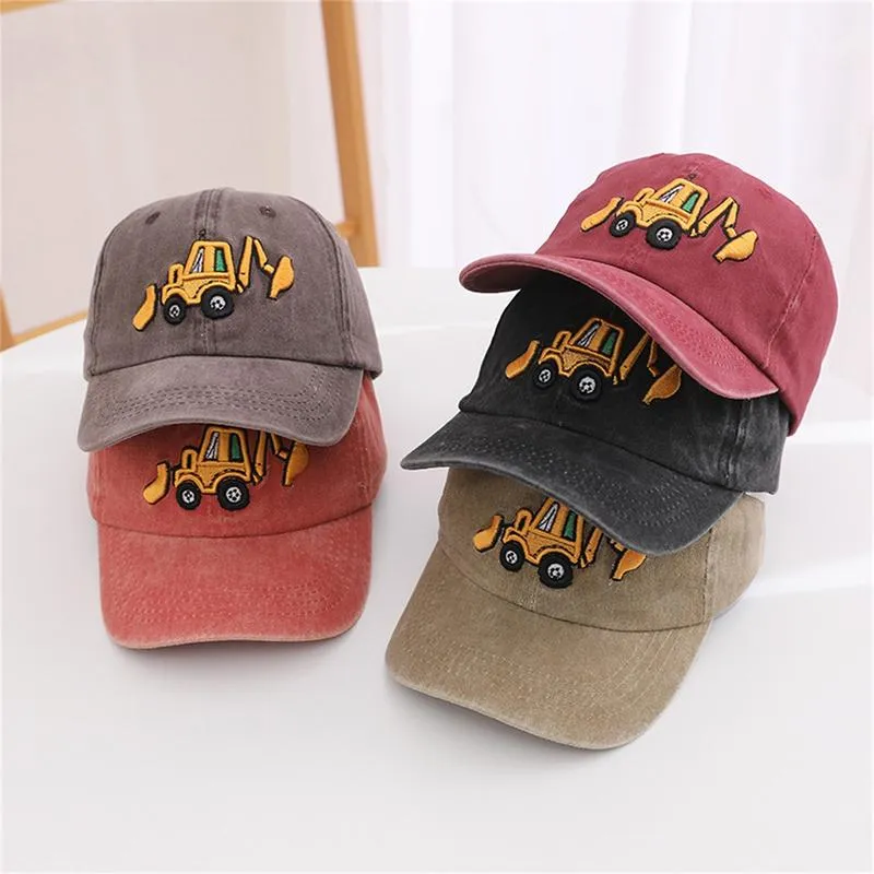Product Introduction of Toddler Excavator Baseball Hat, Embroidery Adjustable Kids Baseball Hat, Toddler Boy Girl Birthday Gift, 52-54CM, Suggest 2-10Years Old Kids 20