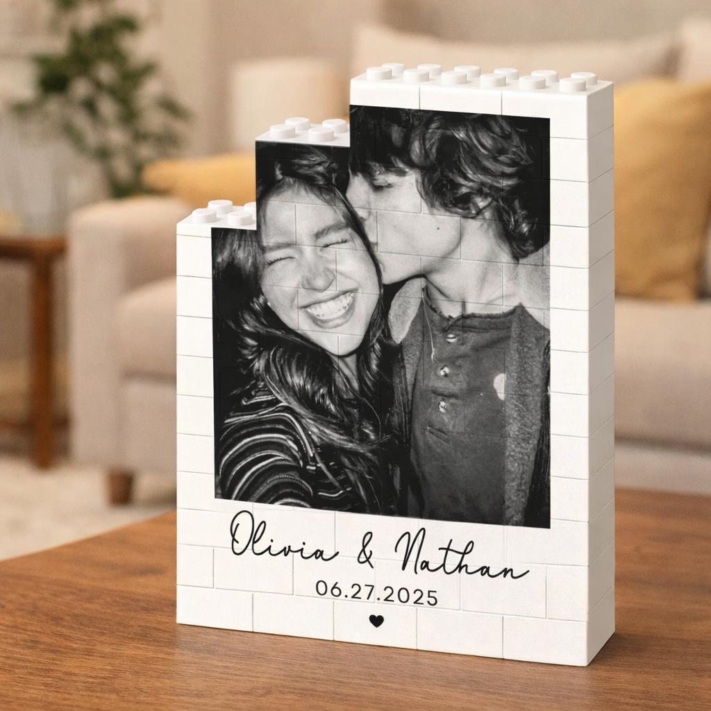 Custom Photo Building Brick Blocks For Couples | Personalized Anniversary Gift 684207