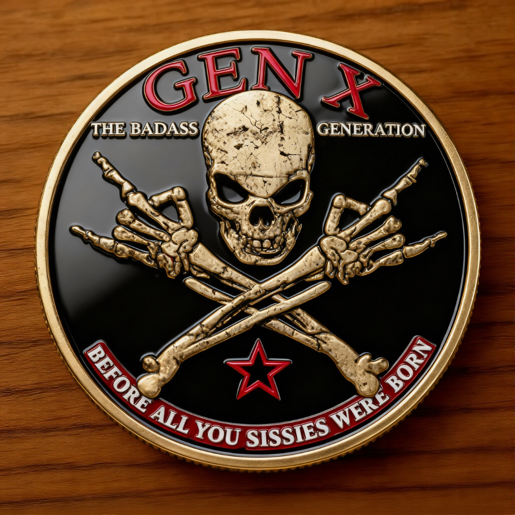 🎉New Year Flash Sale 60% OFF❤️GEN X Coin – The Ultimate Tribute to the Badass Generation 💀🔥