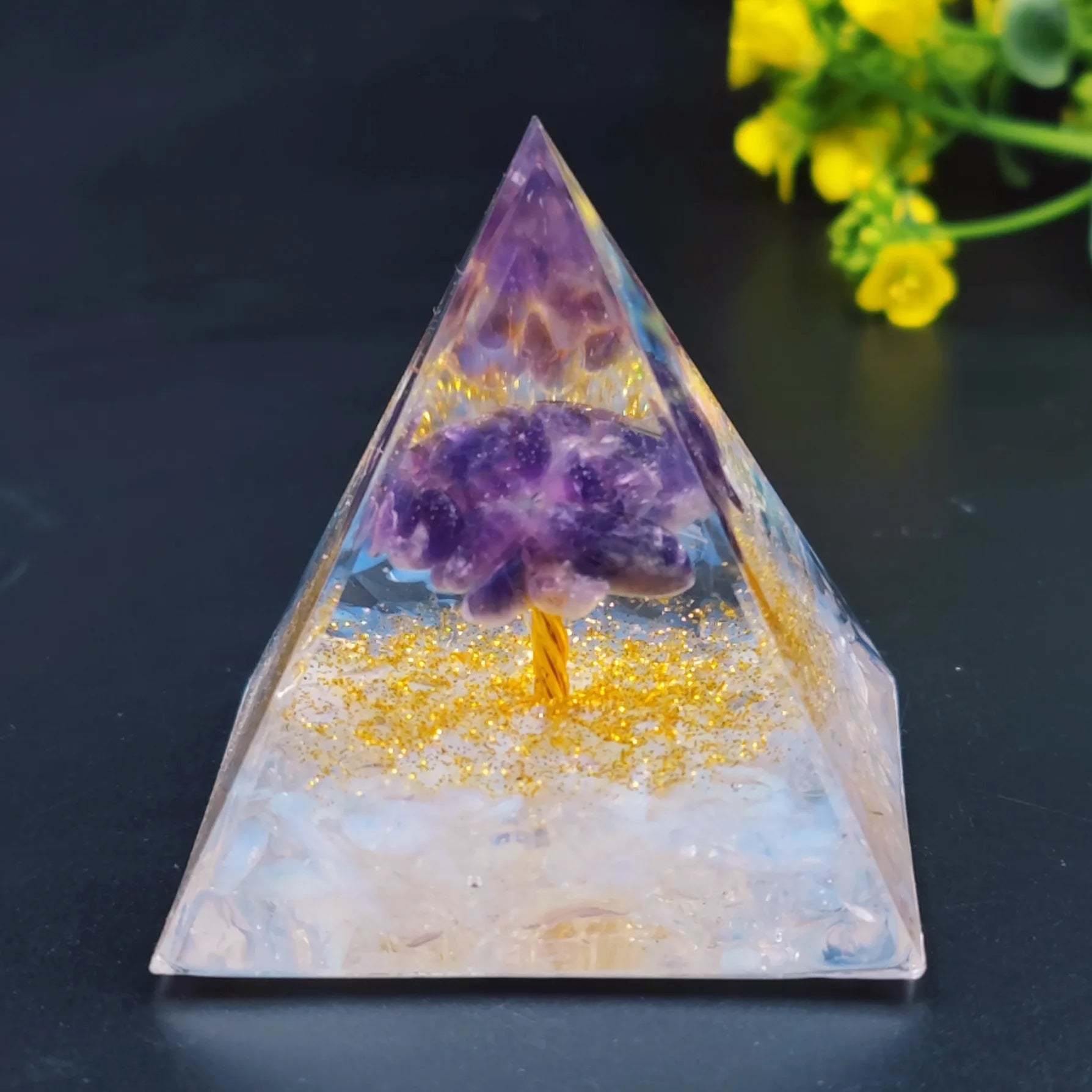 SageChoice  Natural Crystal Pyramids Orgone Chakra Meditation