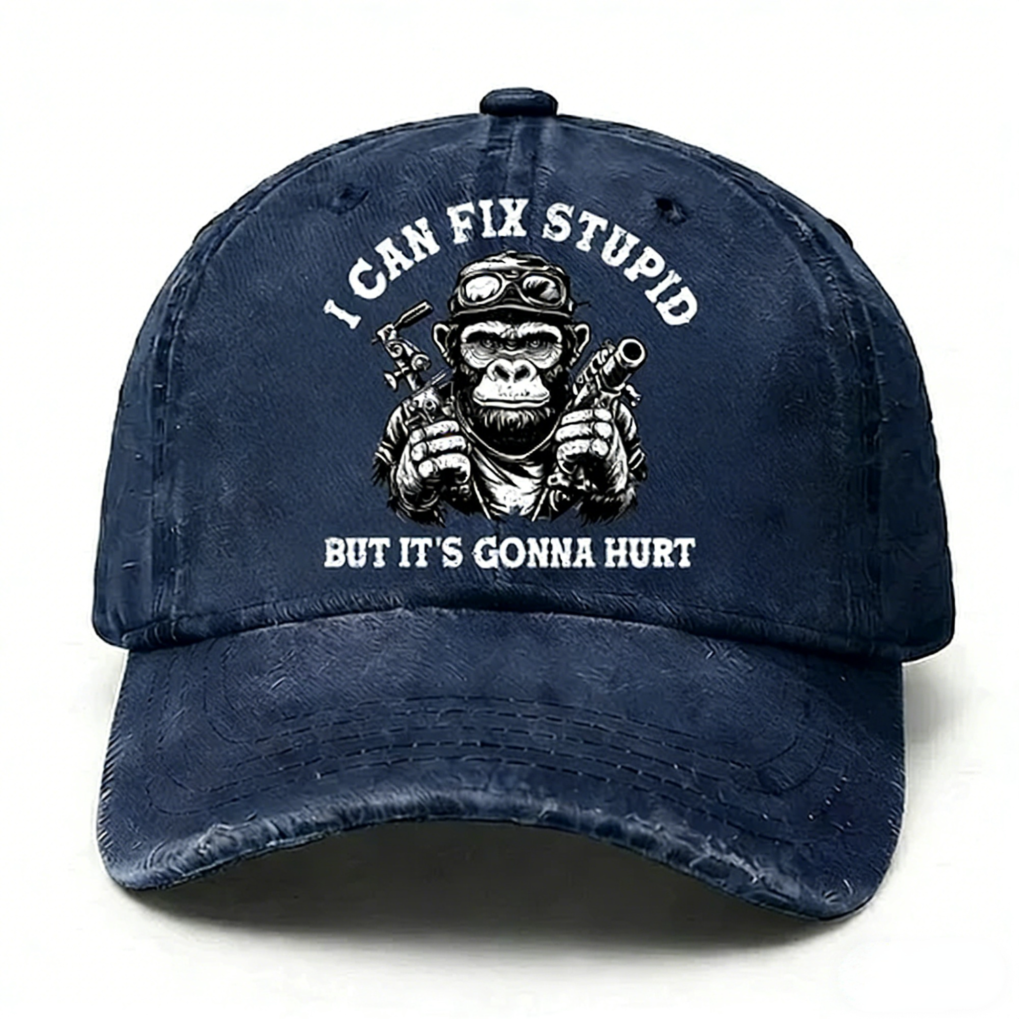 Personalized "I Can Fix Stupid But It's Gonna Hurt" Custom  Washed Baseball Caps