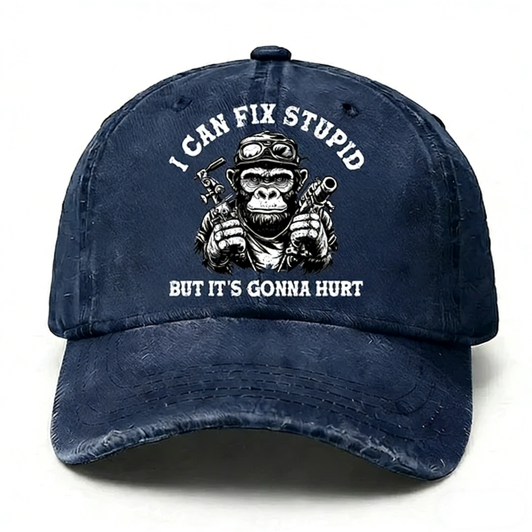 Personalized "I Can Fix Stupid But It's Gonna Hurt" Custom  Washed Baseball Caps