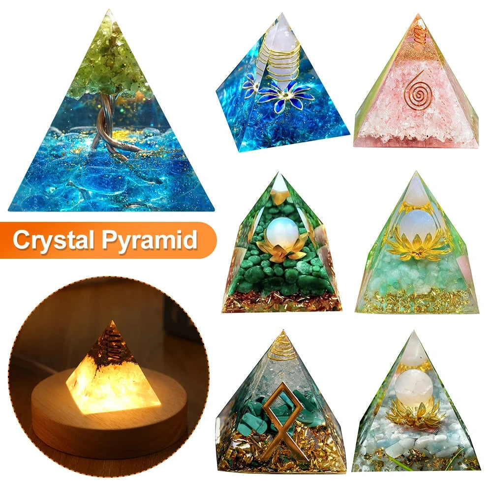 SageChoice  Natural Crystal Pyramids Orgone Chakra Meditation