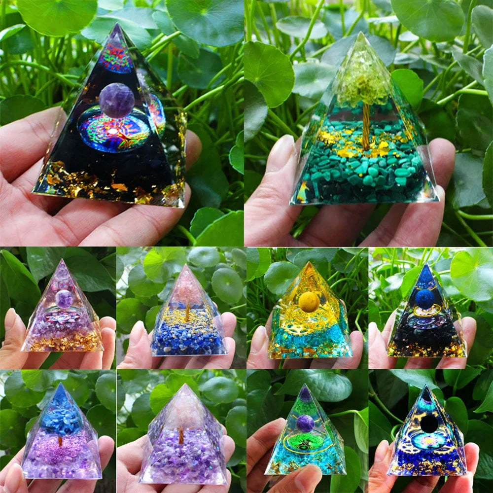 SageChoice  Natural Crystal Pyramids Orgone Chakra Meditation