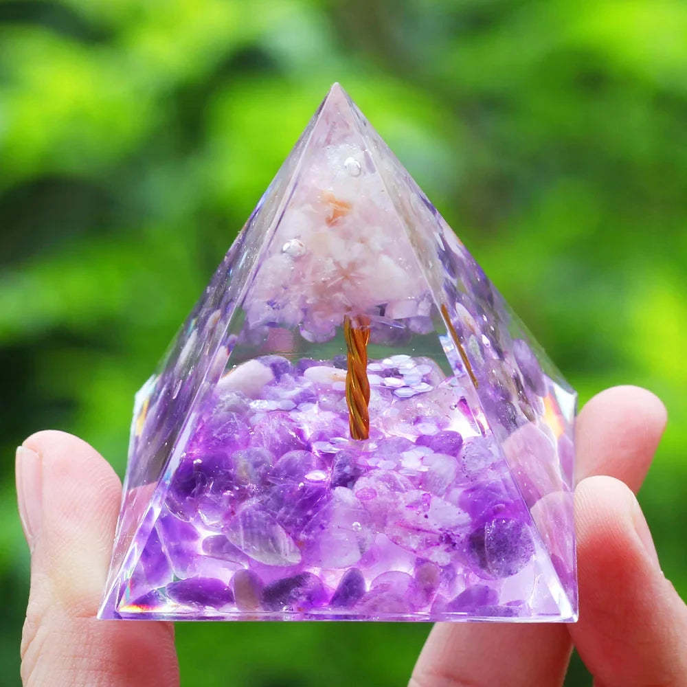 SageChoice  Natural Crystal Pyramids Orgone Chakra Meditation
