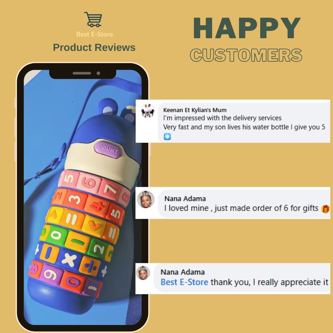 🎒 Smart Math Water Bottle: Learn & Stay Hydrated 💡