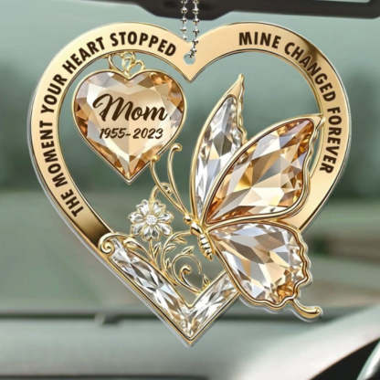 The Moment My Heart Changed Forever - Personalized Custom Car Ornament