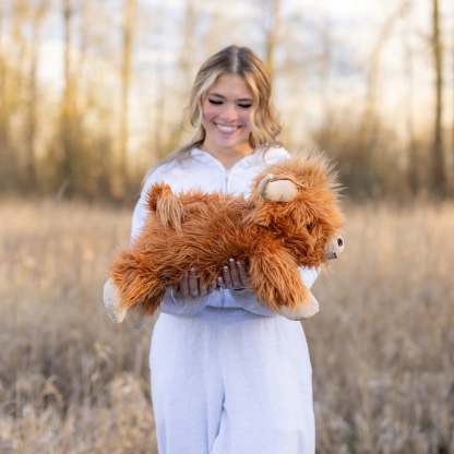 Laying Highland Cow SnugglePal
