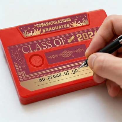 🔥Hot Sale 49% off🌟📼 Class of 2026 Custom Voice Guestbook Anniversary Gift