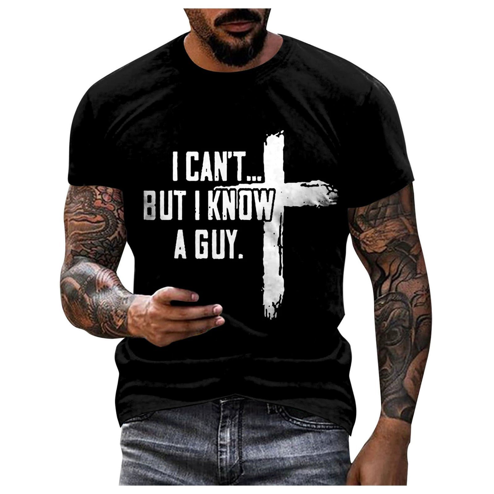 🔥Hot Sale 49% off🌟🙏“I Can't But I Know A Guy” Mens Christian Tshirt