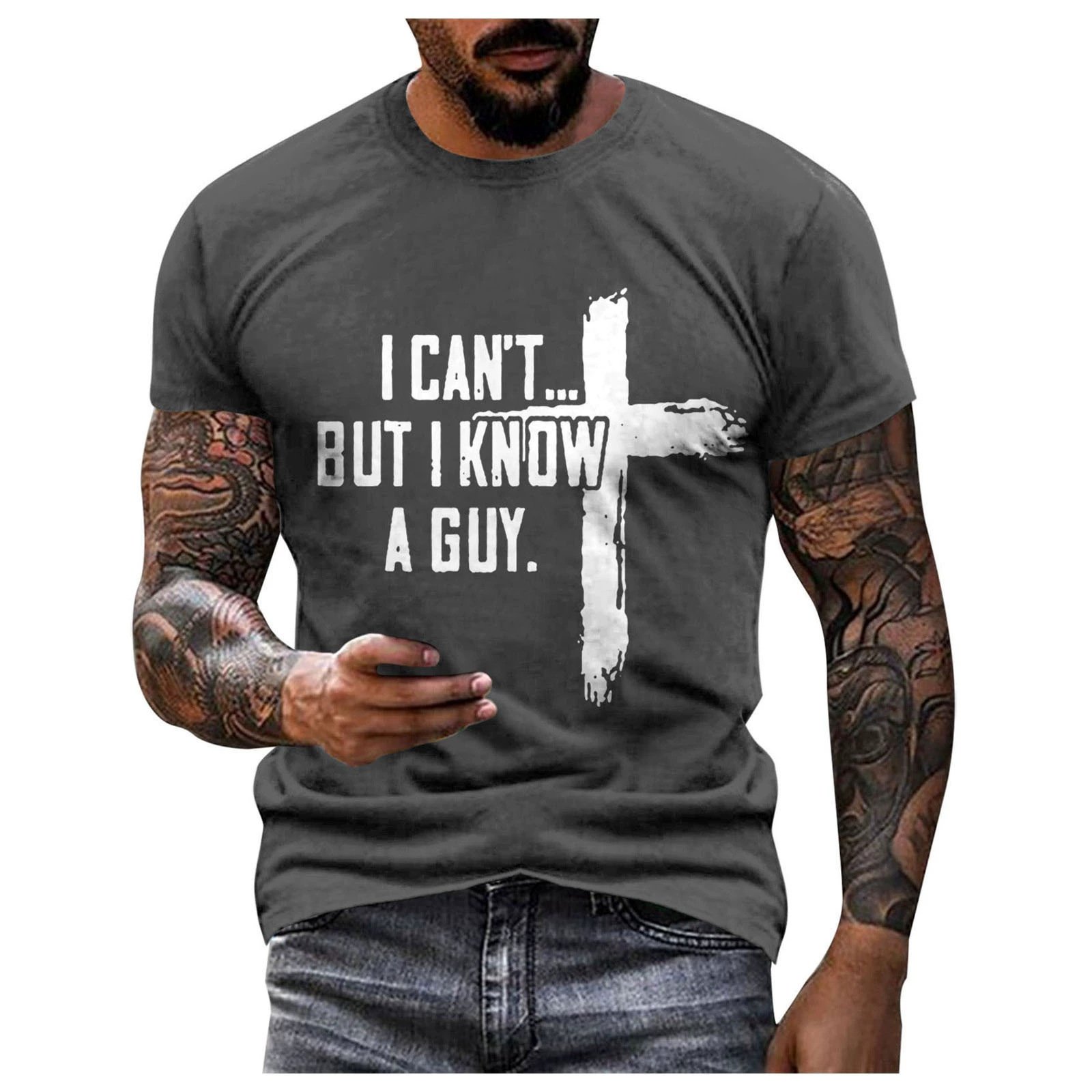 🔥Hot Sale 49% off🌟🙏“I Can't But I Know A Guy” Mens Christian Tshirt