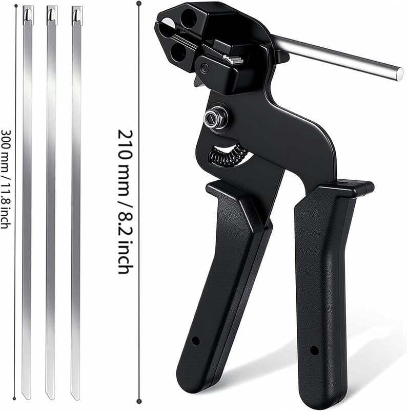 🔥Stainless Steel Cable Tie Gun with Metal Zip Ties