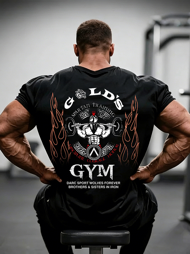 Men's Fashion Fitness Printed T-shirt