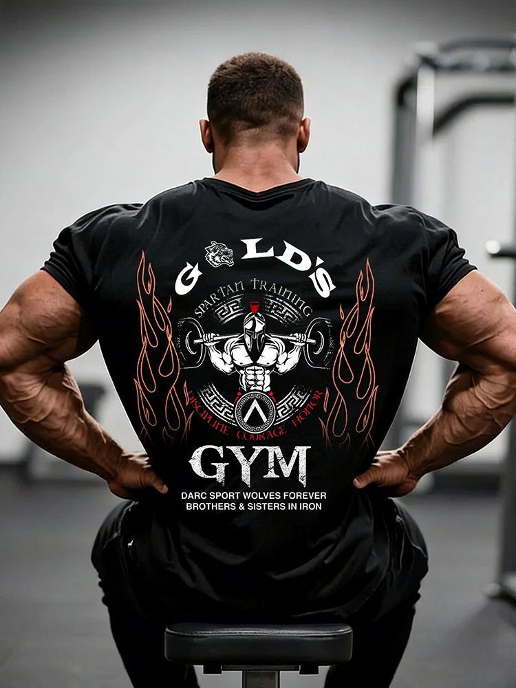 Men's Fashion Fitness Printed T-shirt