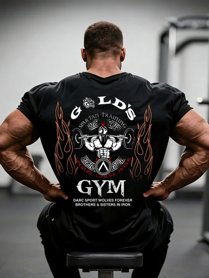 Men's Fashion Fitness Printed T-shirt