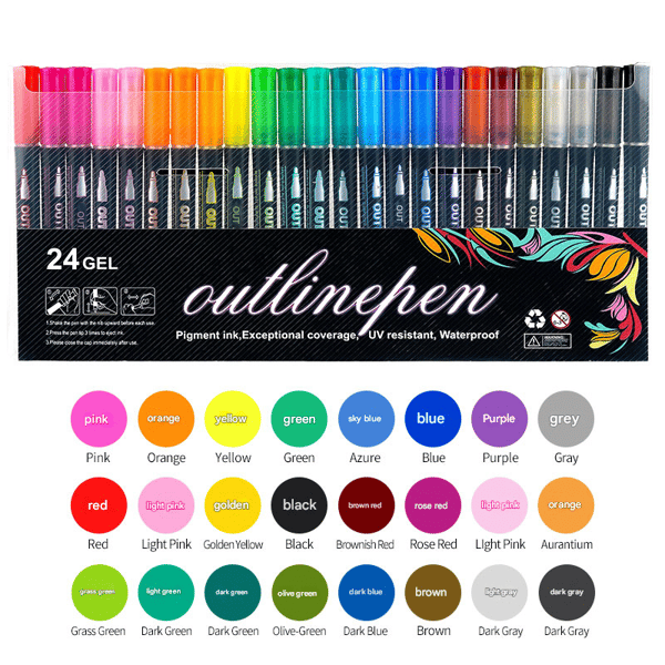 🔥Dreamy Sparkle Dual-Line Contour Pen