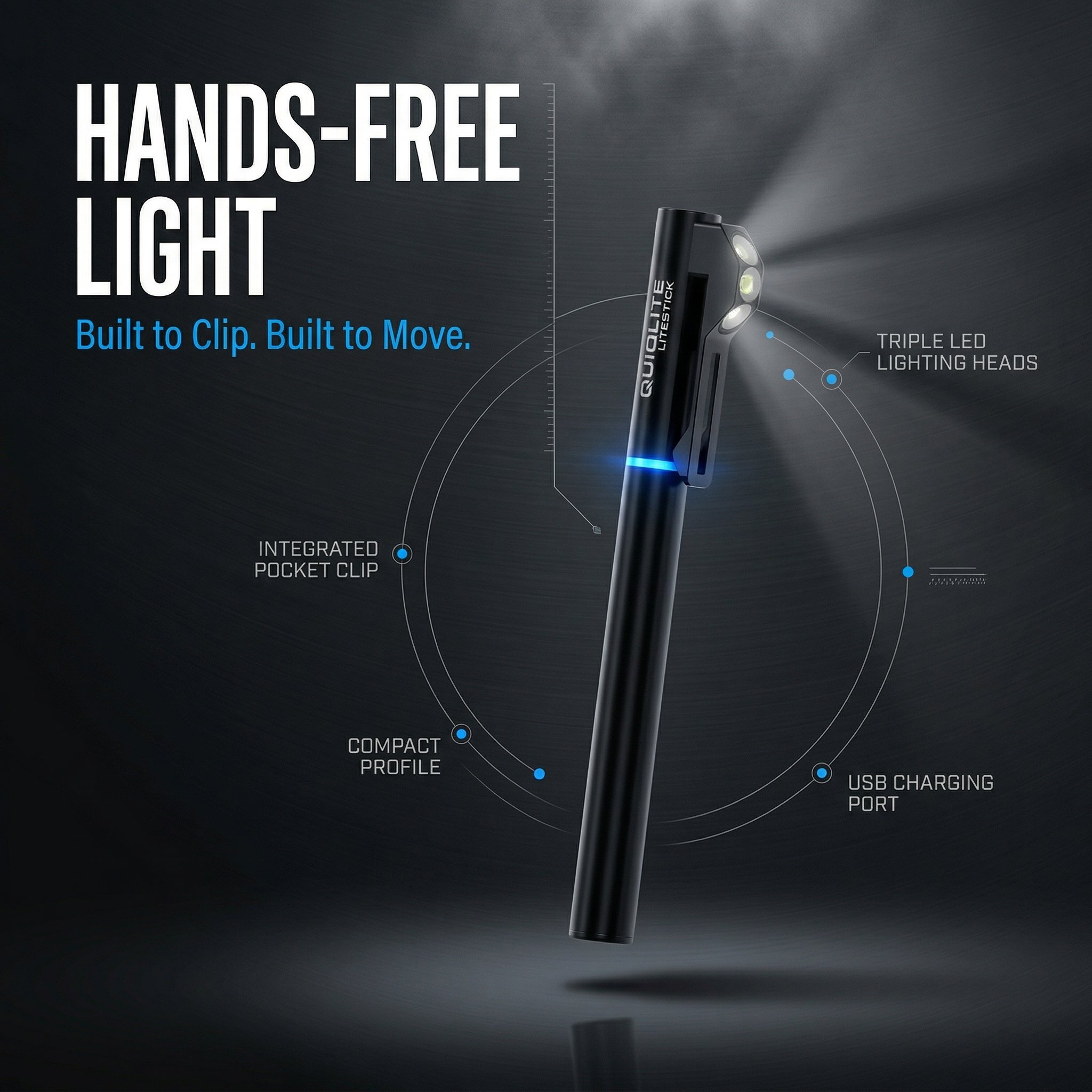 💡 QuiqLite LiteStick – Ultimate Hands-Free Wearable Safety Light
