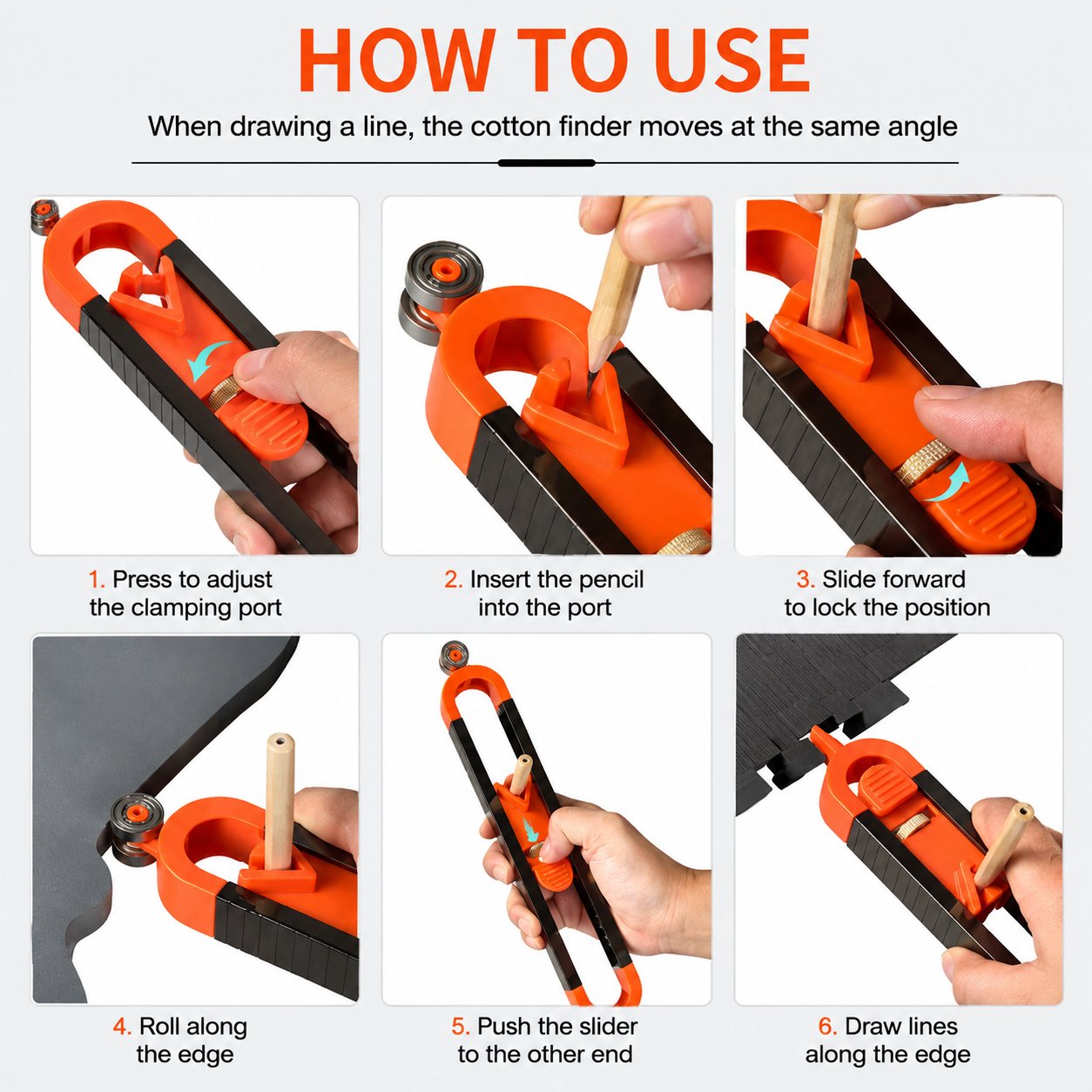 Five-step guide for tracing an irregular profile with the precision contour gauge
