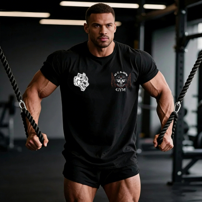 Men's Fashion Fitness Printed T-shirt