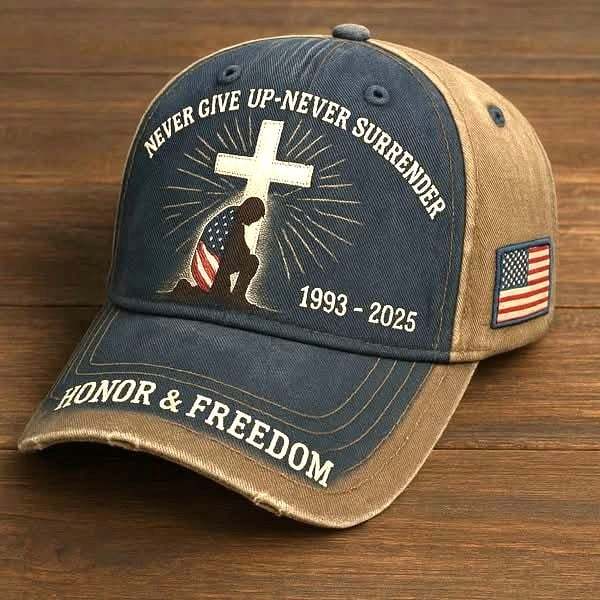 ✨Crafted by Hand-🔥Never give up -Never back down Patriot Cap