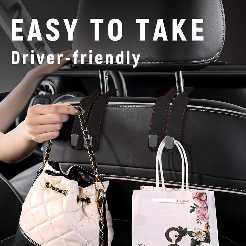 🔥Flash Sale 50% OFF - 🚗Car Seat Back Alcantara Storage Hook - 💥Double Hook Holder for Convenient Storage