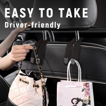 🔥Flash Sale 50% OFF - 🚗Car Seat Back Alcantara Storage Hook - 💥Double Hook Holder for Convenient Storage