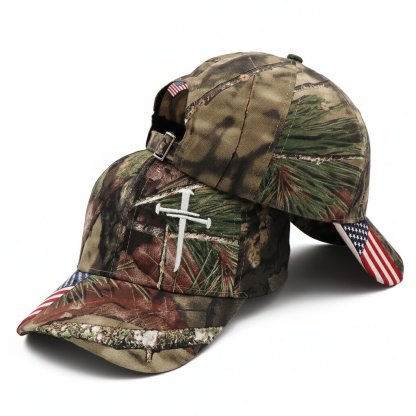 2026 New Year Hot Sale 49% OFF🔥Jesus 3-Nail Cross & Crown of Thorns Christian Embroidered Adjustable Hat ✝️