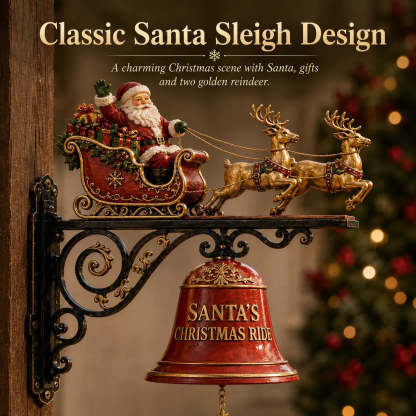 🎅🎄Santa Sleigh with Reindeer & Bell | 3D Christmas Outdoor Decoration