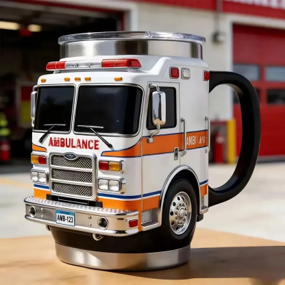 🚓🚒🚑 3D First Responder Vehicle Mug | Police Fire Ambulance Gift Cup