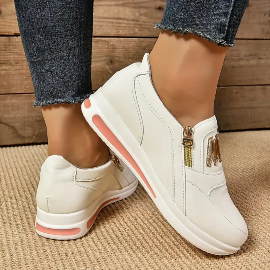 🔥49% OFF🔥Women’s Comfort Zip Slip-On Sneakers – Lightweight, Breathable & Easy Walk Design
