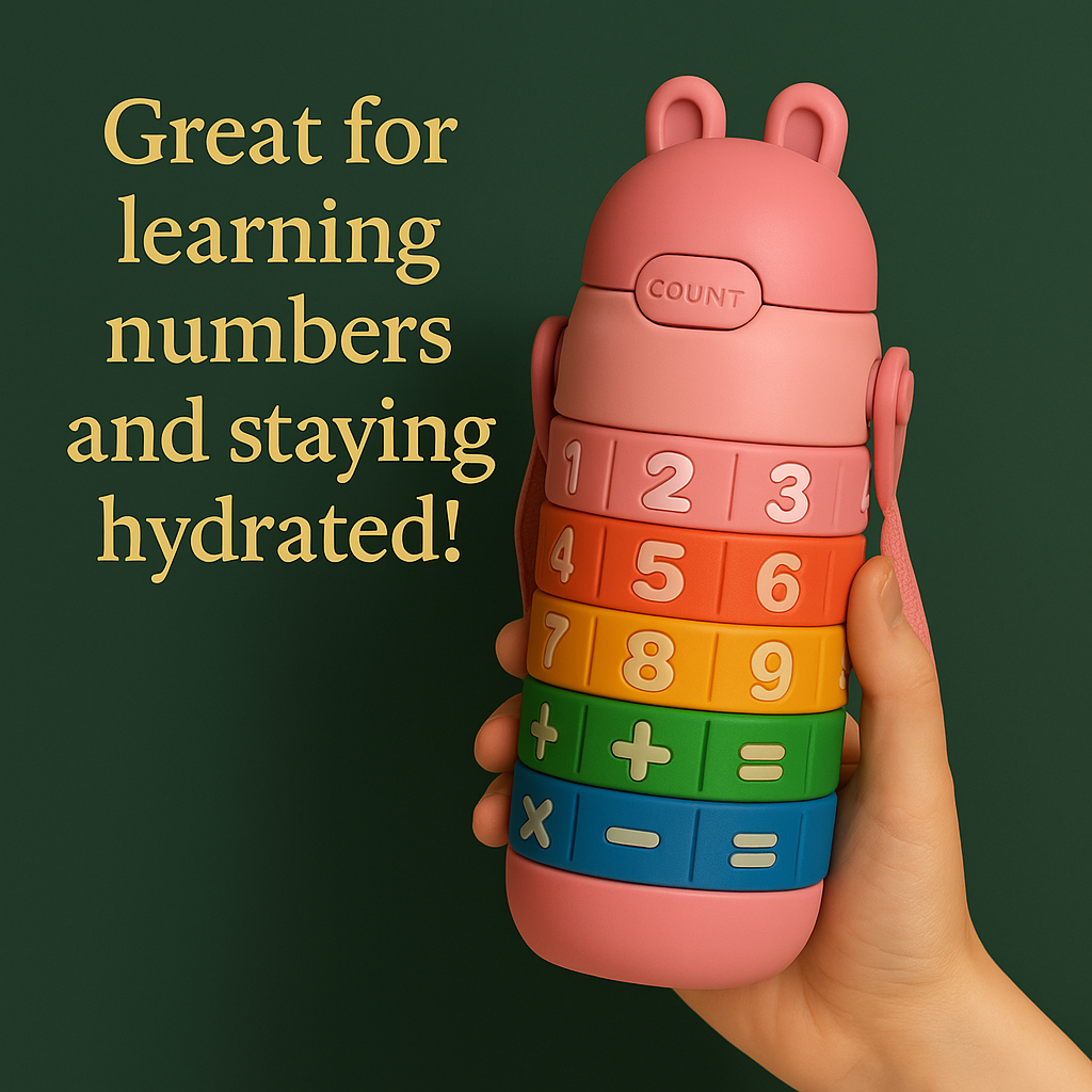🎒 Smart Math Water Bottle: Learn & Stay Hydrated 💡