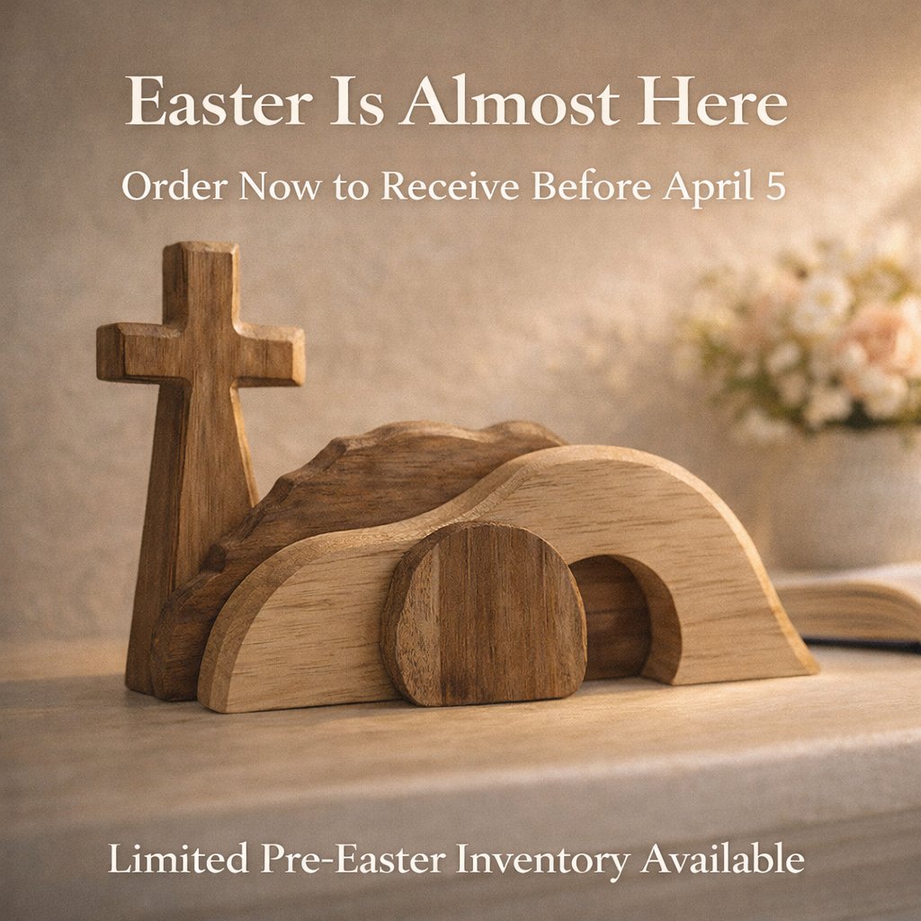 🔥Flash Sale 49% OFF - The Wooden Resurrection Cross & Empty Tomb That Reminds Your Family What Easter Is Really About