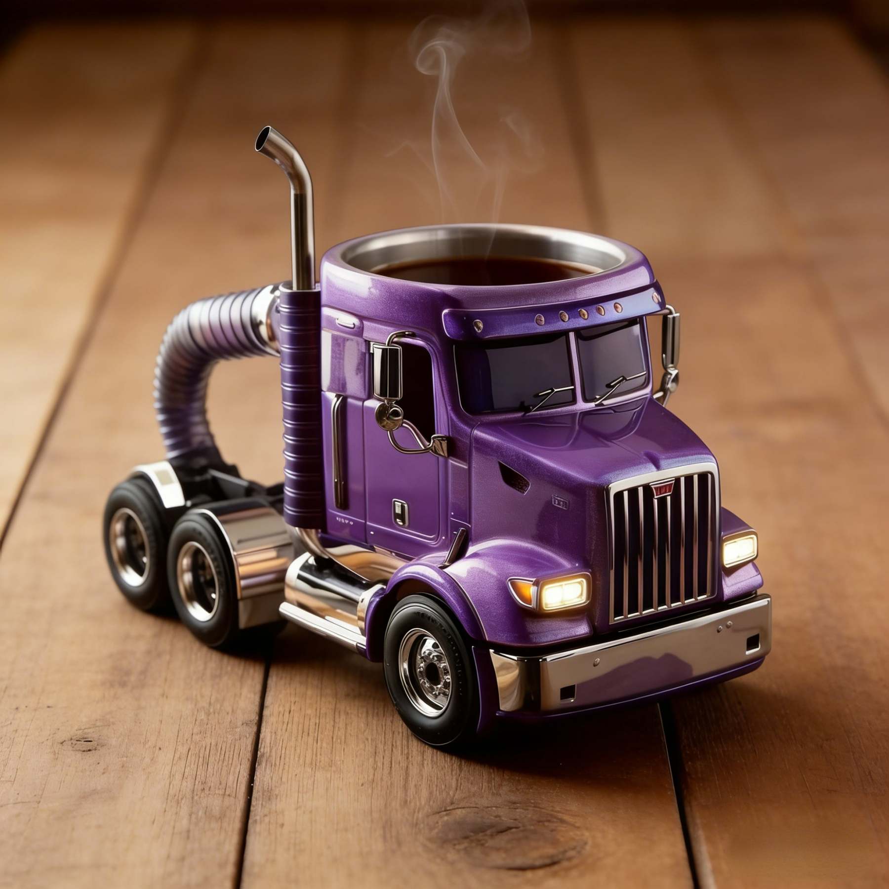 Durable Semi-Truck Shaped Coffee Mug – Handcrafted Resin Mug for Family & Friends