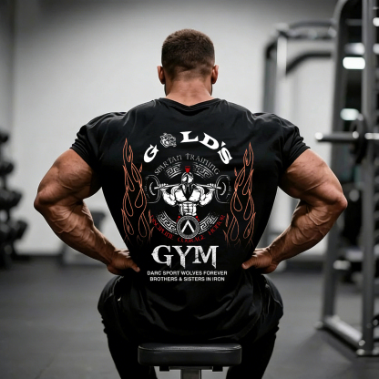 Men's Fashion Fitness Printed T-shirt