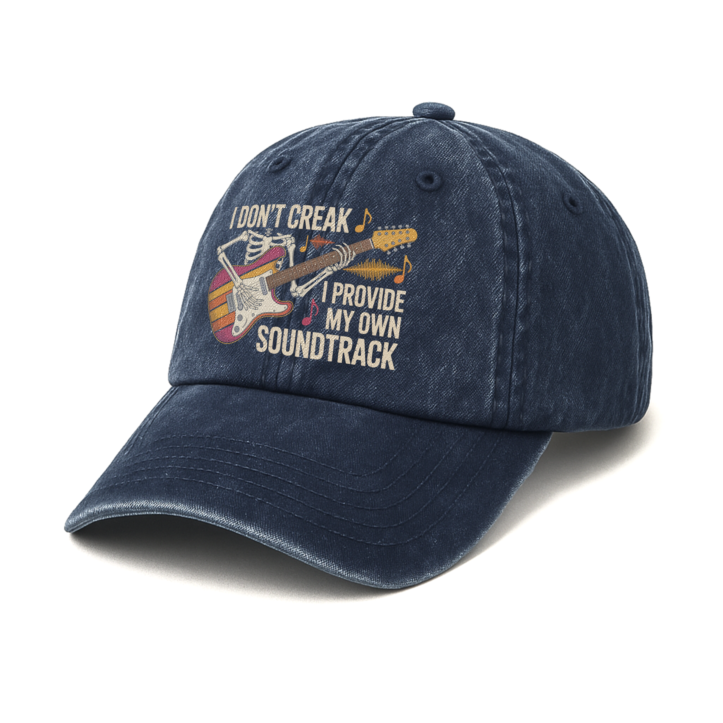 "I Don't Creak. I Provide My Own Soundtrack" Vintage Washed Cap