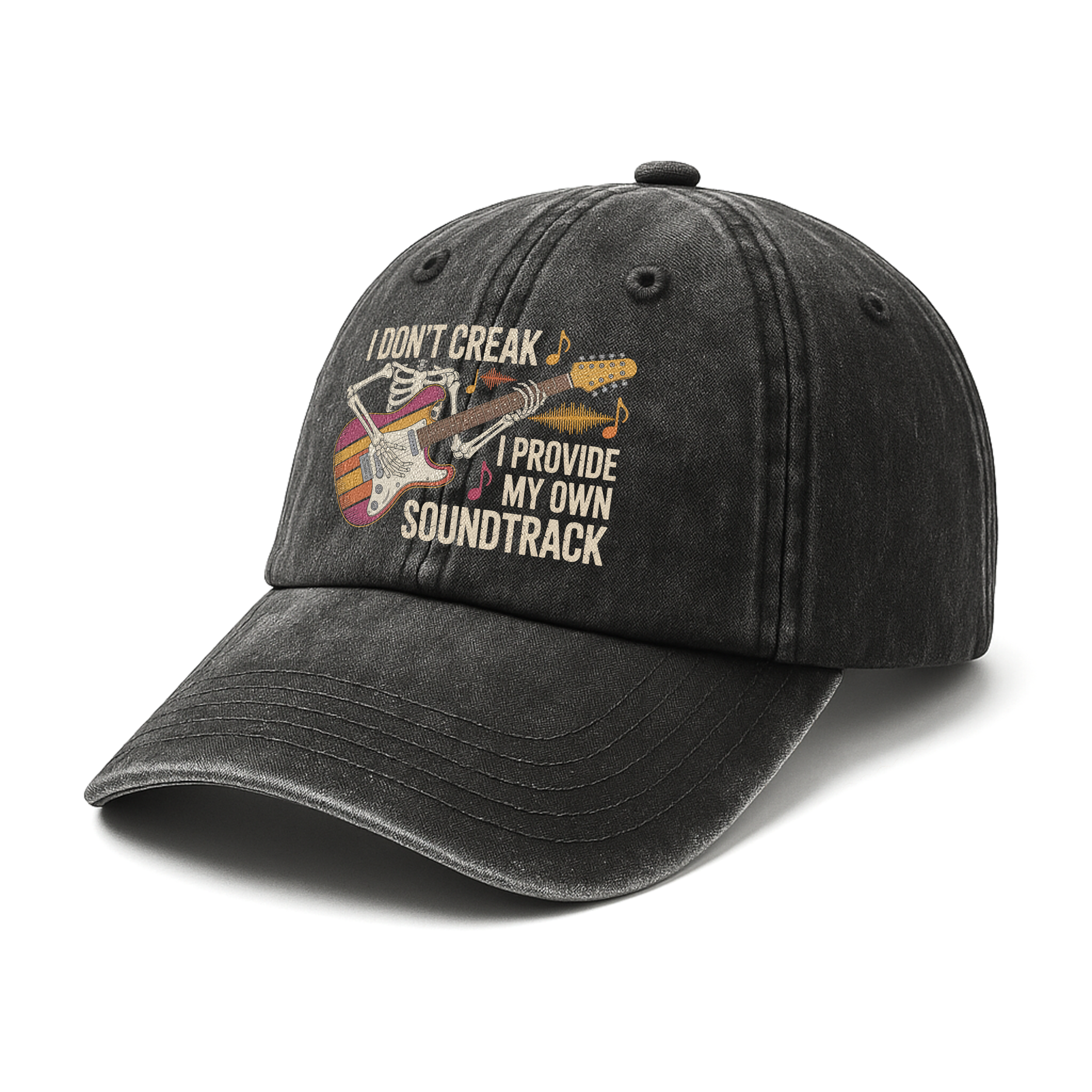 "I Don't Creak. I Provide My Own Soundtrack" Vintage Washed Cap