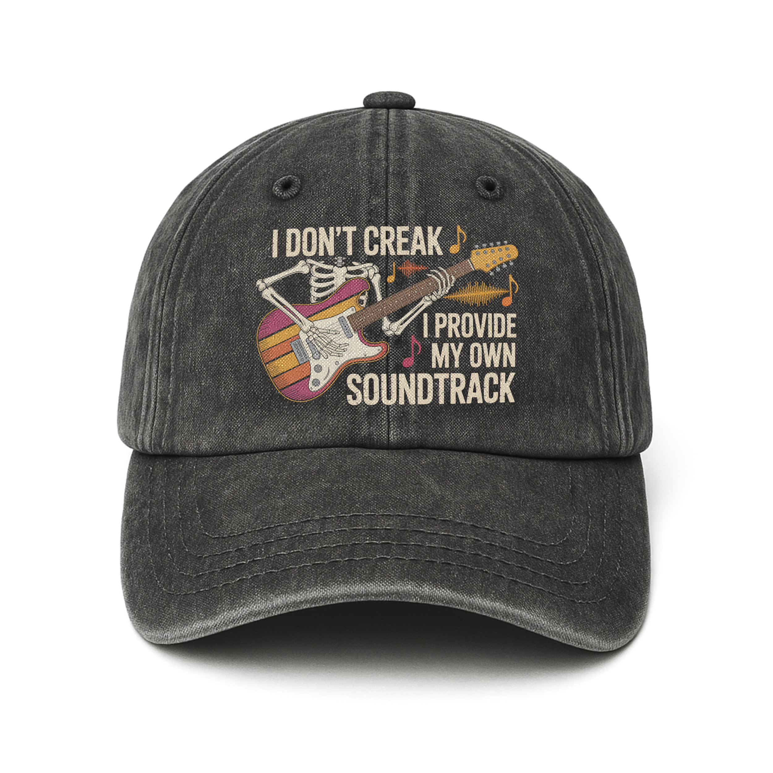 "I Don't Creak. I Provide My Own Soundtrack" Vintage Washed Cap