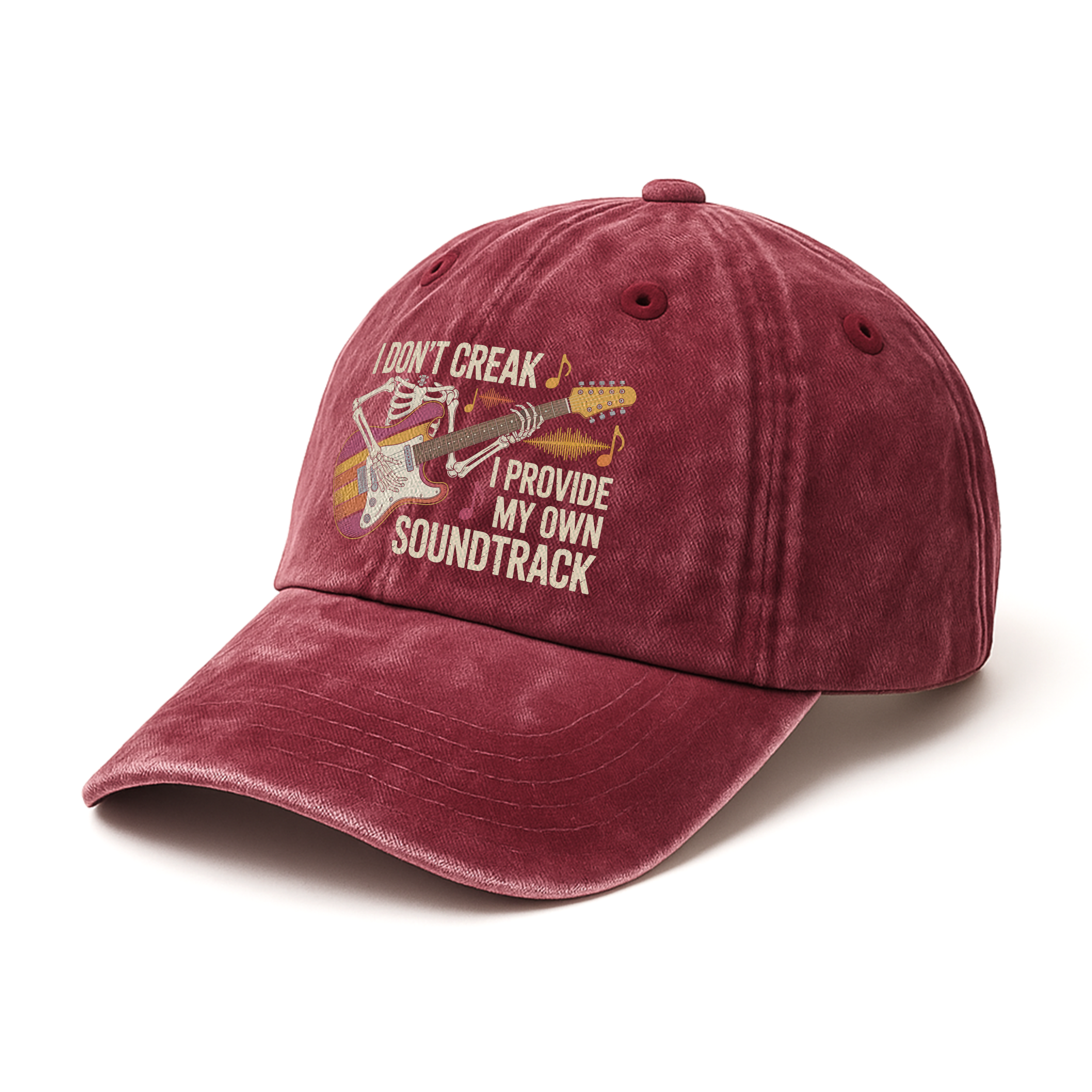 "I Don't Creak. I Provide My Own Soundtrack" Vintage Washed Cap