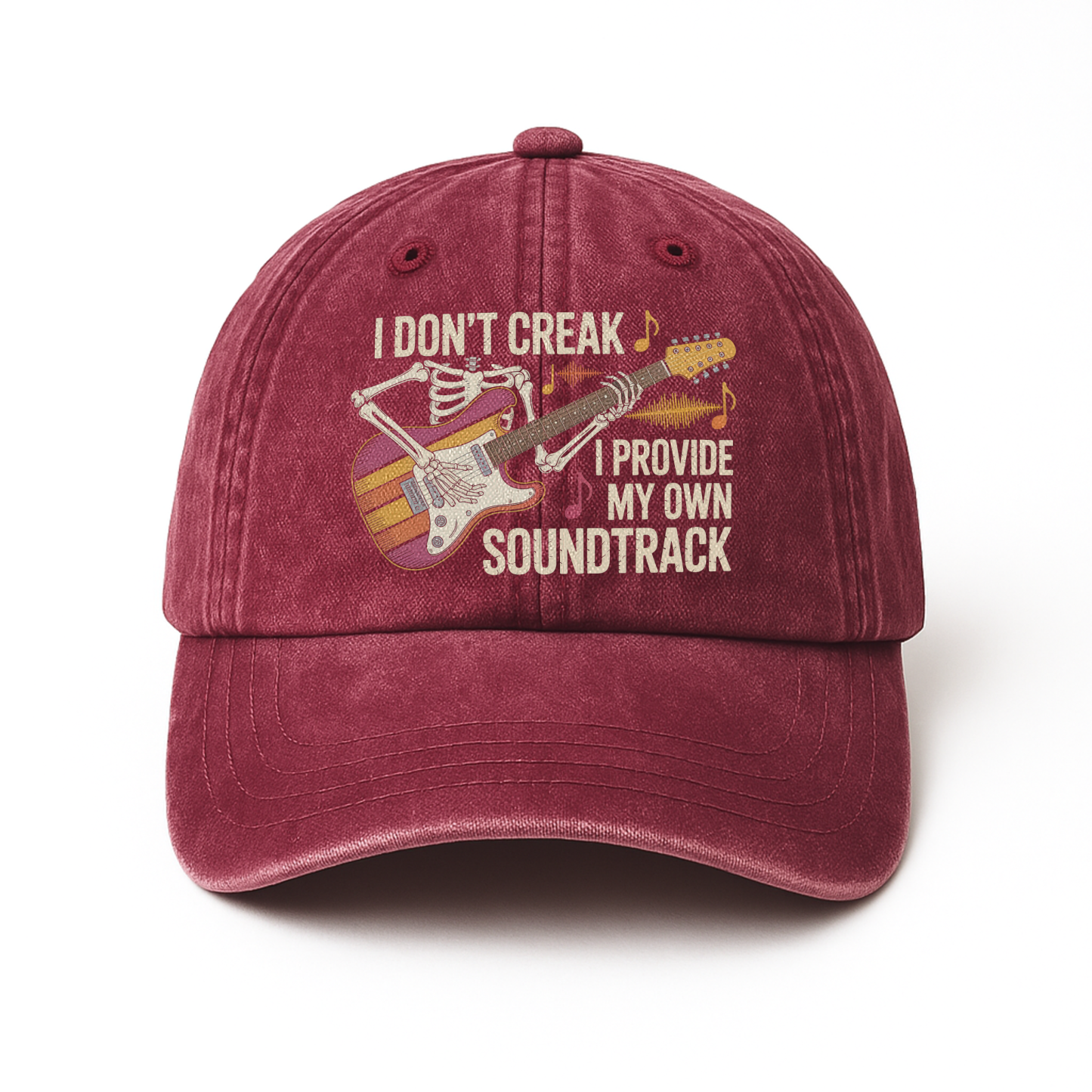 "I Don't Creak. I Provide My Own Soundtrack" Vintage Washed Cap