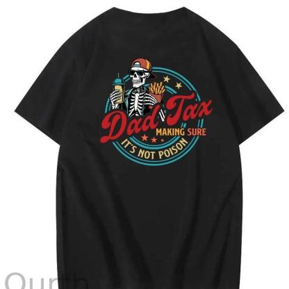 Dad Tax Pattern Print Cotton T-Shirt