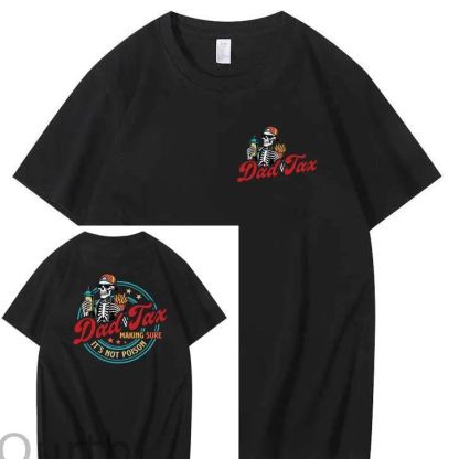 Dad Tax Pattern Print Cotton T-Shirt