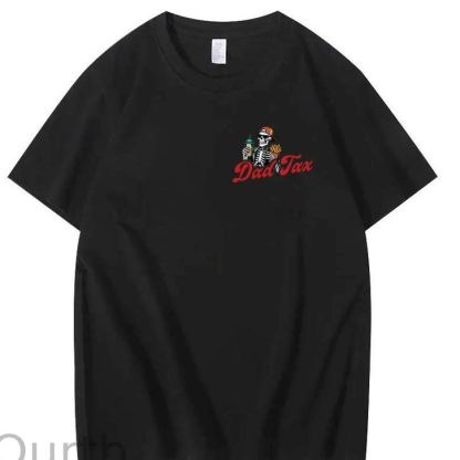 Dad Tax Pattern Print Cotton T-Shirt
