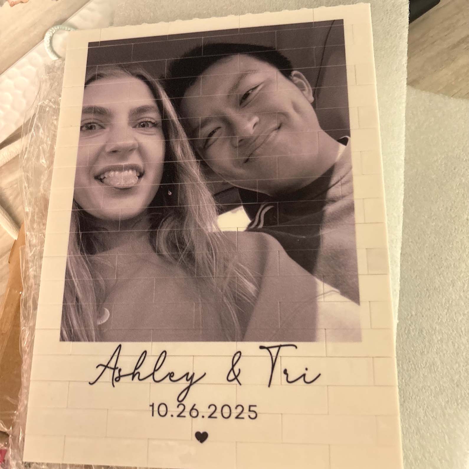 Custom Photo Building Brick Blocks For Couples | Personalized Anniversary Gift 684207