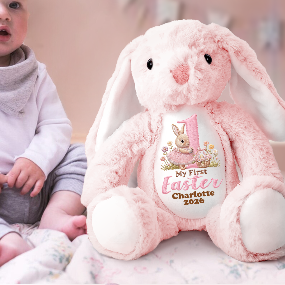 Baby's First Easter - Personalized Stuffed Bunny