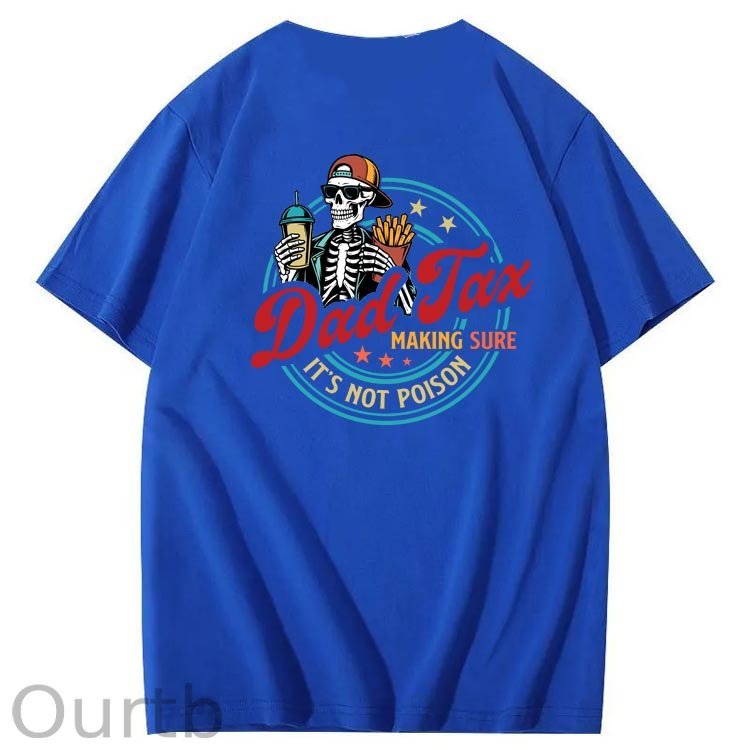 Dad Tax Pattern Print Cotton T-Shirt