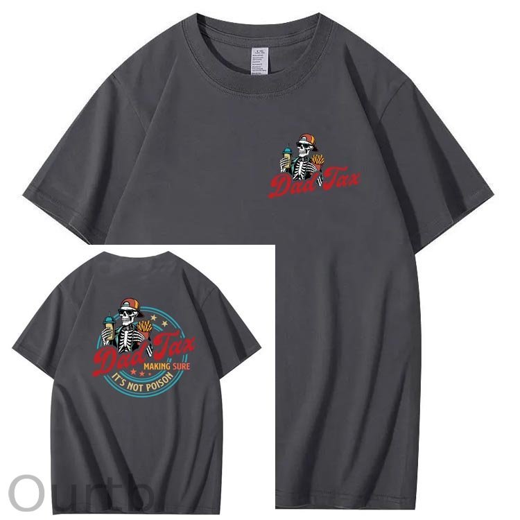 Dad Tax Pattern Print Cotton T-Shirt