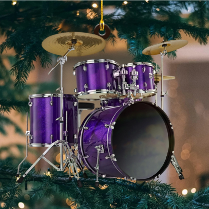 Custom Drum Ornament, Personalized Drum Xmas Ornament, Xmas Gifts For Drummer