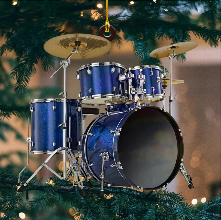 Custom Drum Ornament, Personalized Drum Xmas Ornament, Xmas Gifts For Drummer