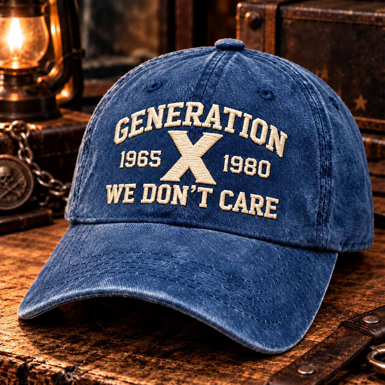 Gen X We Don't Care Embroidery Cap