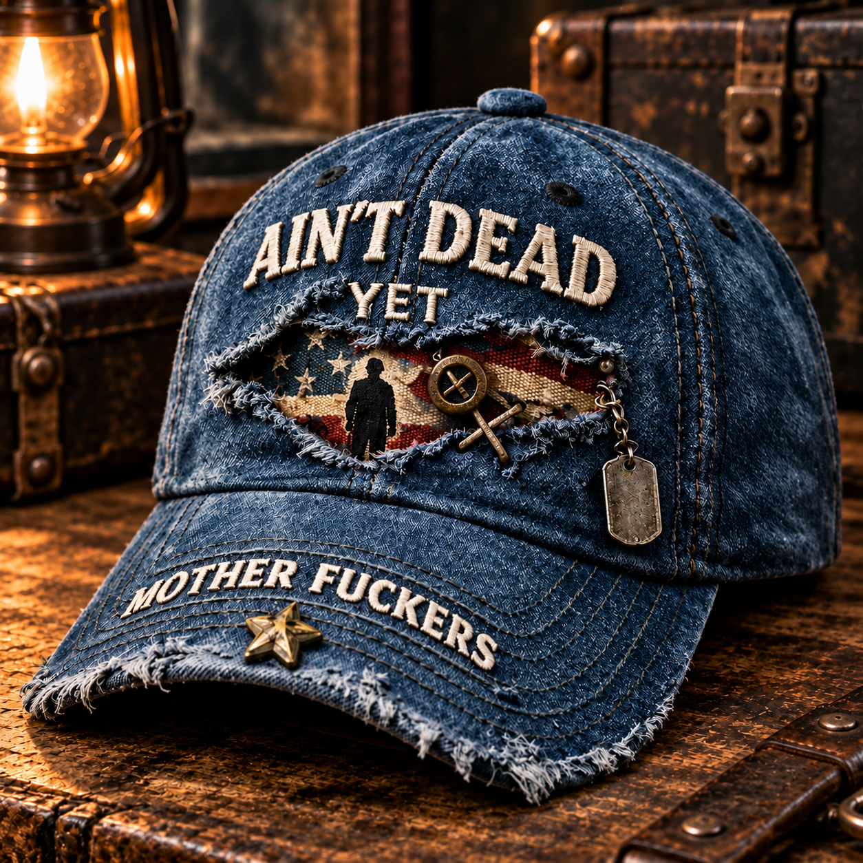 Funny Retro Old Man Club Print Casual Hat
